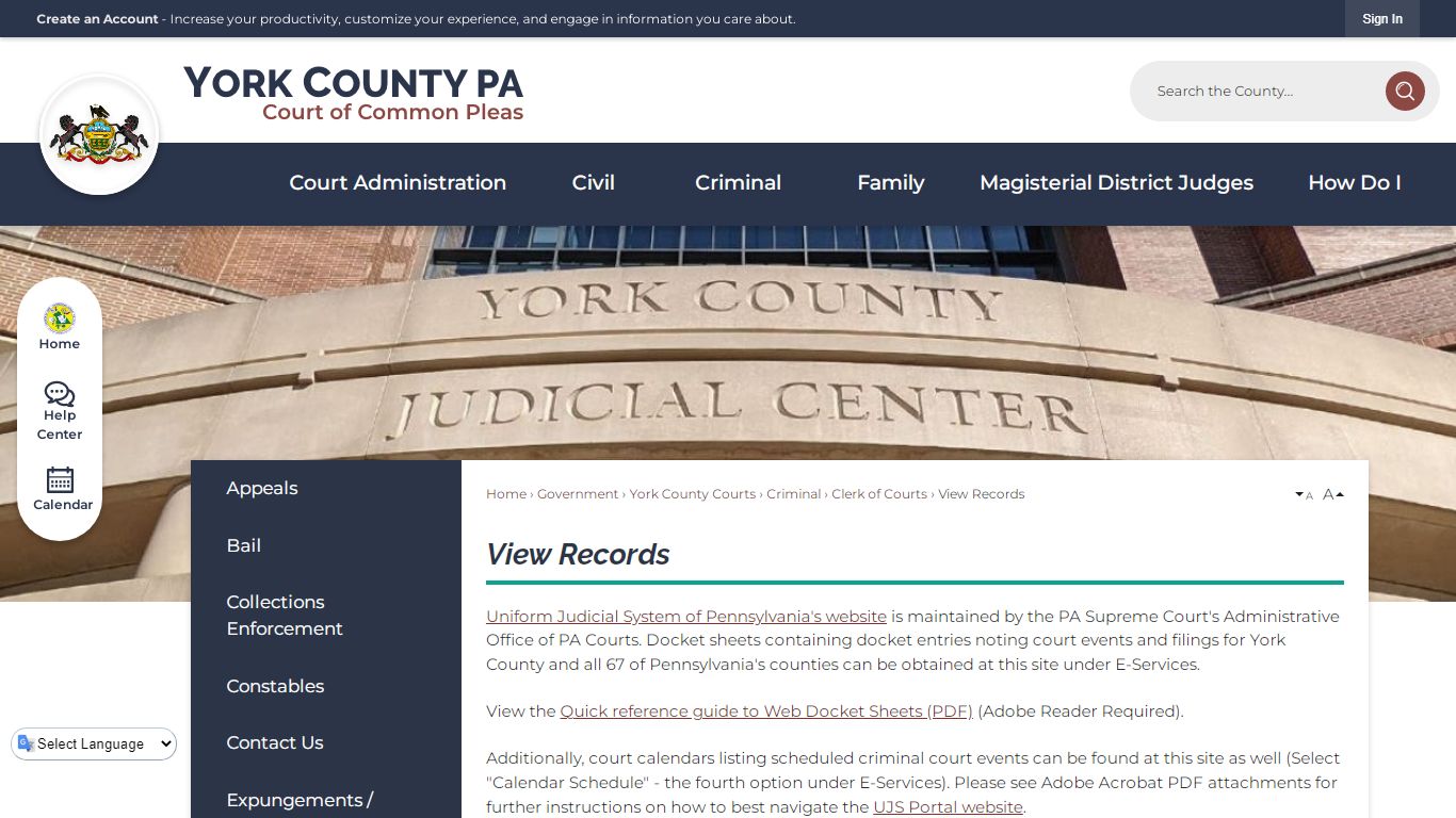 View Records | York County, PA